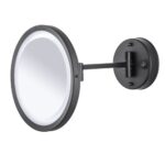 Elegance Ledli Mafsallı Makyaj Aynası Siyah-NV1003-S