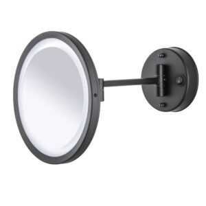 Elegance Ledli Mafsallı Makyaj Aynası Siyah-NV1003-S