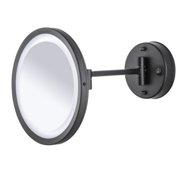 Elegance Ledli Mafsallı Makyaj Aynası Siyah-NV1003-S