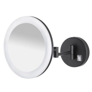 Elegance Kristal Ledli Makyaj Aynası Siyah