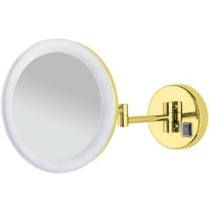 Kristal Ledli Makyaj Aynası Üç Kollu-NV1003G