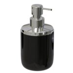 Primanova Lima XL Sıvı Sabunluk Krom Dekorlu Siyah-43681-79-K