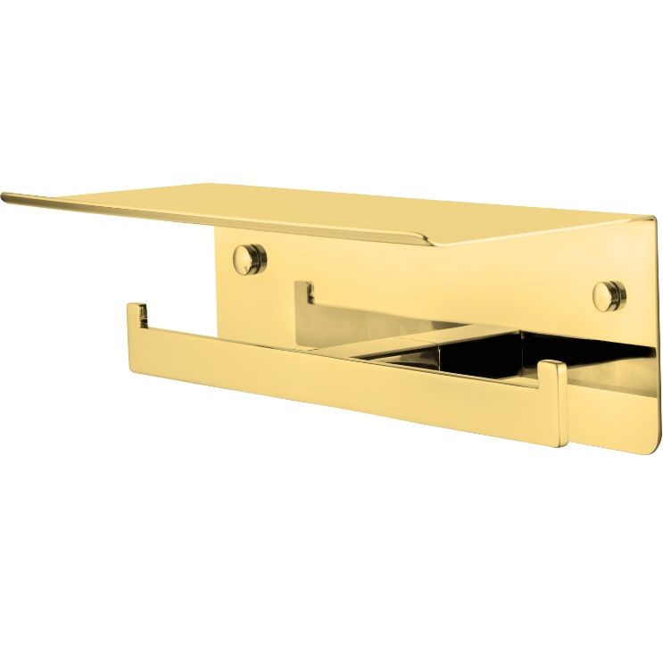 Elegance İkili Etajerli Tuvalet Kağıtlığı Gold NV-1007