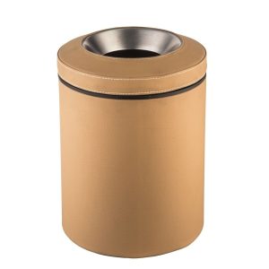 Deri Kaplı Yanmaz Çöp Kovası NV-Y1001